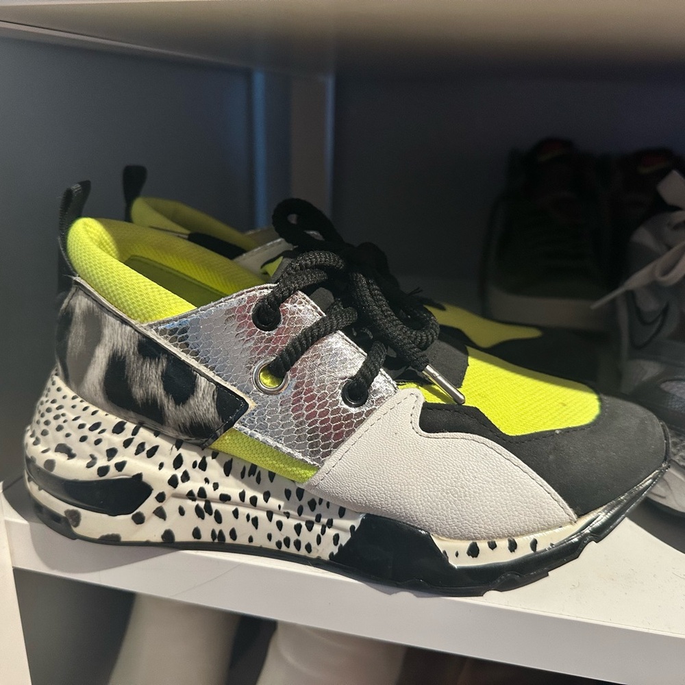 Stylish Sneakers - Neon and Animal Print